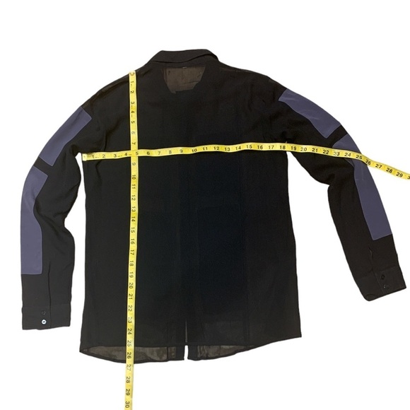 Gold Hawk Colour Block Sheer Blouse - Picture 5 of 5